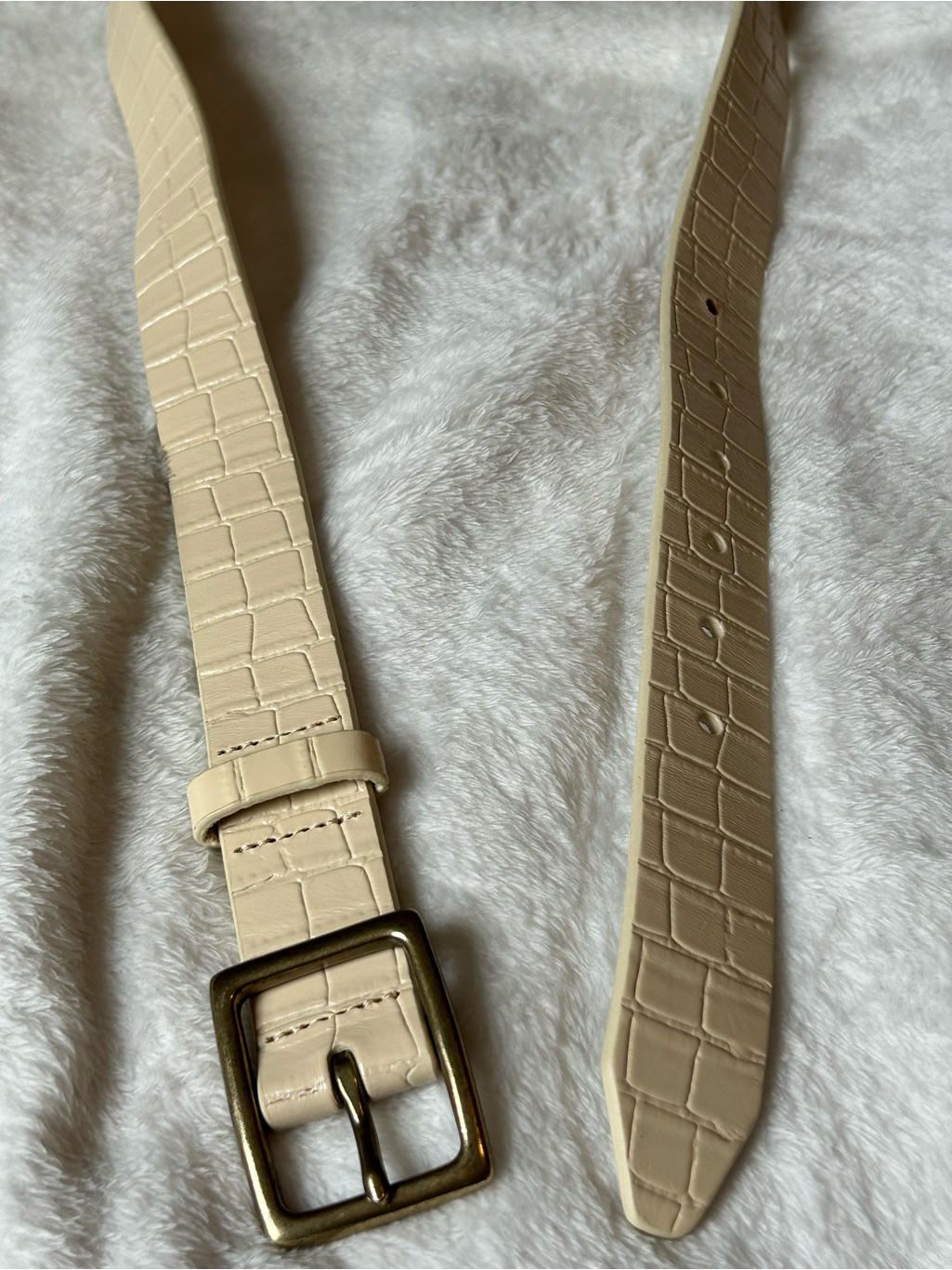 Genuine Leather Crocodile-Embossed Belt From Anthropologie.